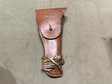 ORIGINAL WWI WWII US ARMY M1917 .45 M1911 M1911A1 PISTOL HOLSTER-CLINTON,1918
