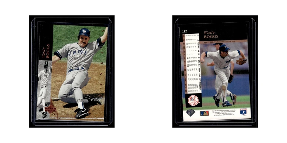 Wade Boggs 1994 Upper Deck #112 New York Yankees Baseball Card NM - Image 3 of 3