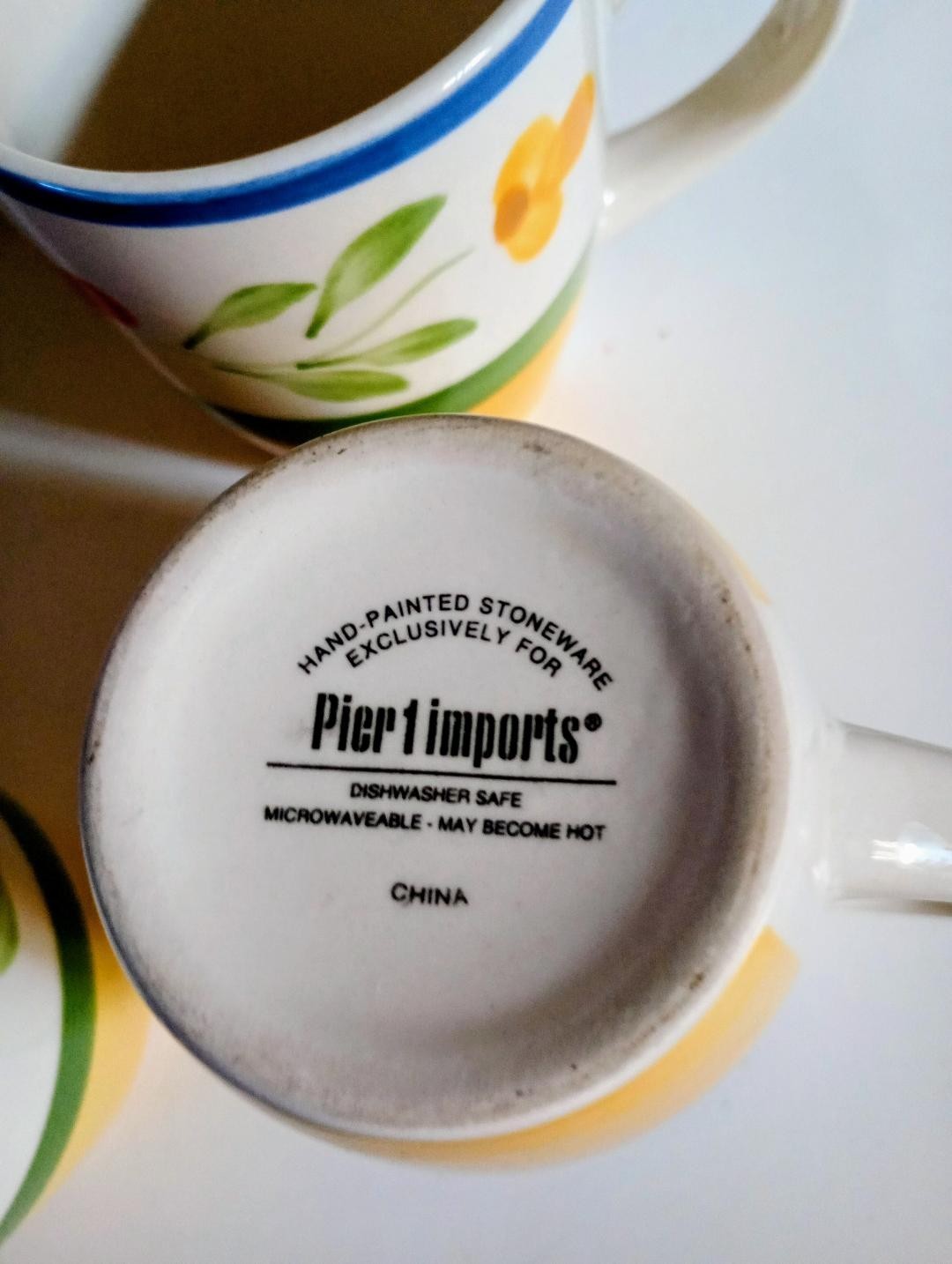 Pier 1 Imports Hand Painted Stoneware 16 Pc. Dishes