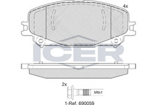 Bremsbelagsatz Vorne Akebono-System für Renault Arkana I LCM LDN Captur ab 15->