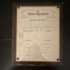 Lot 2 Brown Wood 8x10 Wall Frames w/ "The Time Chronicle" Prints Vintage 1978 — photo 2