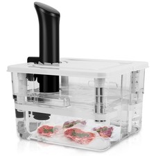 7 in 1 Sous Vide Container 12L with Lid & Rack, Large Kitchen Food Storage... 