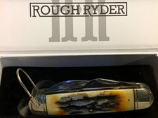 Rough Ryder Kamp King Cinnamon Carbon Steel 4 1/4" Pocket Knife RR2424