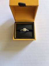 18ct White Gold Princess Cut 0.40 Carat 88 Facet Diamond Ring - Ring Size K