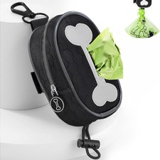 Dog Poop Bag Holder for Leash, Portable Waste 1 Count Pack of 1 , Black