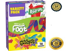 Variety Pack - Fruit by the Foot, Fruit Roll-Ups, Gushers, Fruit Flavored Snacks