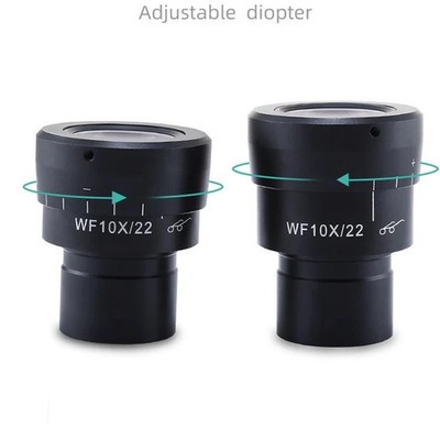 1PC WF10X/22 Stereo Microscope Eyepiece 10X High Eyepoint Wide-Angle Eyepiece