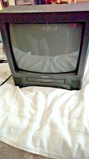 2002 Toshiba MV13M2 TV/VCR Combo w/Remote and Manual Black, 13" screen Untested