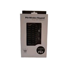 PS3 Crown Wireless Keypad Black Brand New Playstation 3 Sony Keyboard Clip On