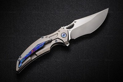 Rike Knife S05 Framelock Gray Ti M390 3.5'' Blade - BNIB - READ