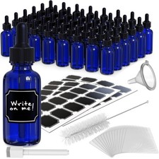 Nevlers 1 oz Cobalt Blue Glass Dropper Bottle...