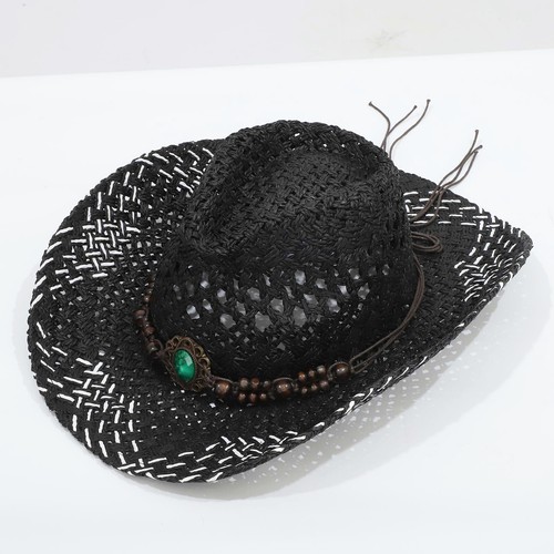 Adults Cowboy Hats Travel Sun Cap Shopping Straw Hat Hiking Summer Hat Cosplay - Picture 34 of 59