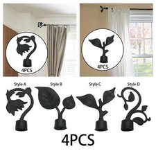 4 Pieces Curtain Rod End Curtain Pole Finials Drape Rod Finials for 22mm Drapery