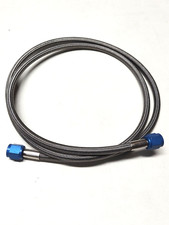 6an Nitrous Oxide Line 7ft Stainless Steel Braided Blue Ends