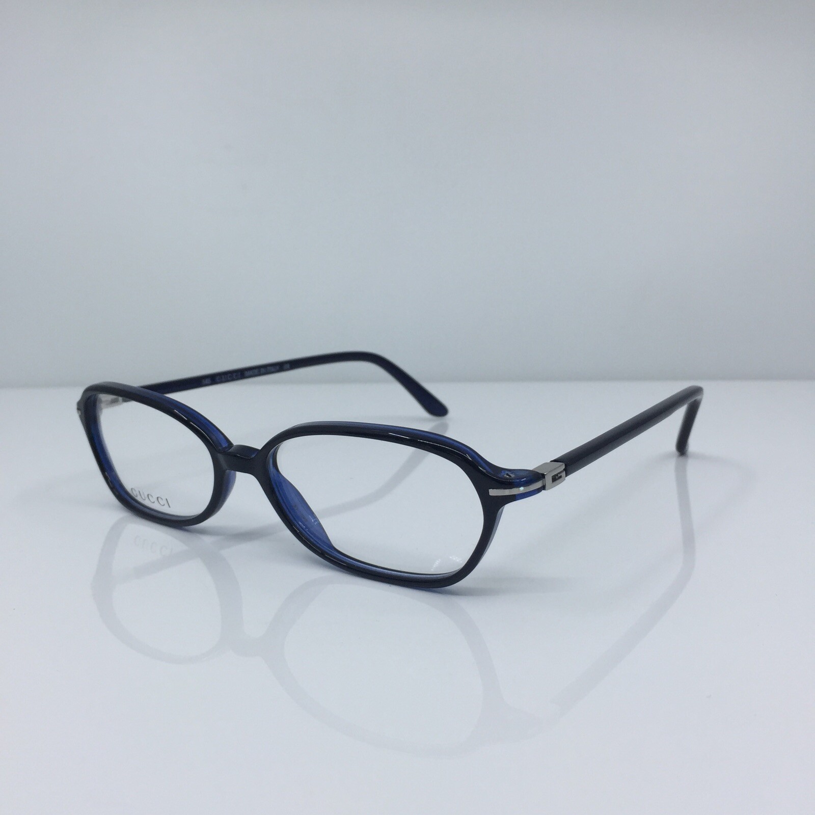 New Vintage GUCCI 2458 EYEGLASSES GG 2458 Optical C. W6E Black & Blue 49mm Italy image 2