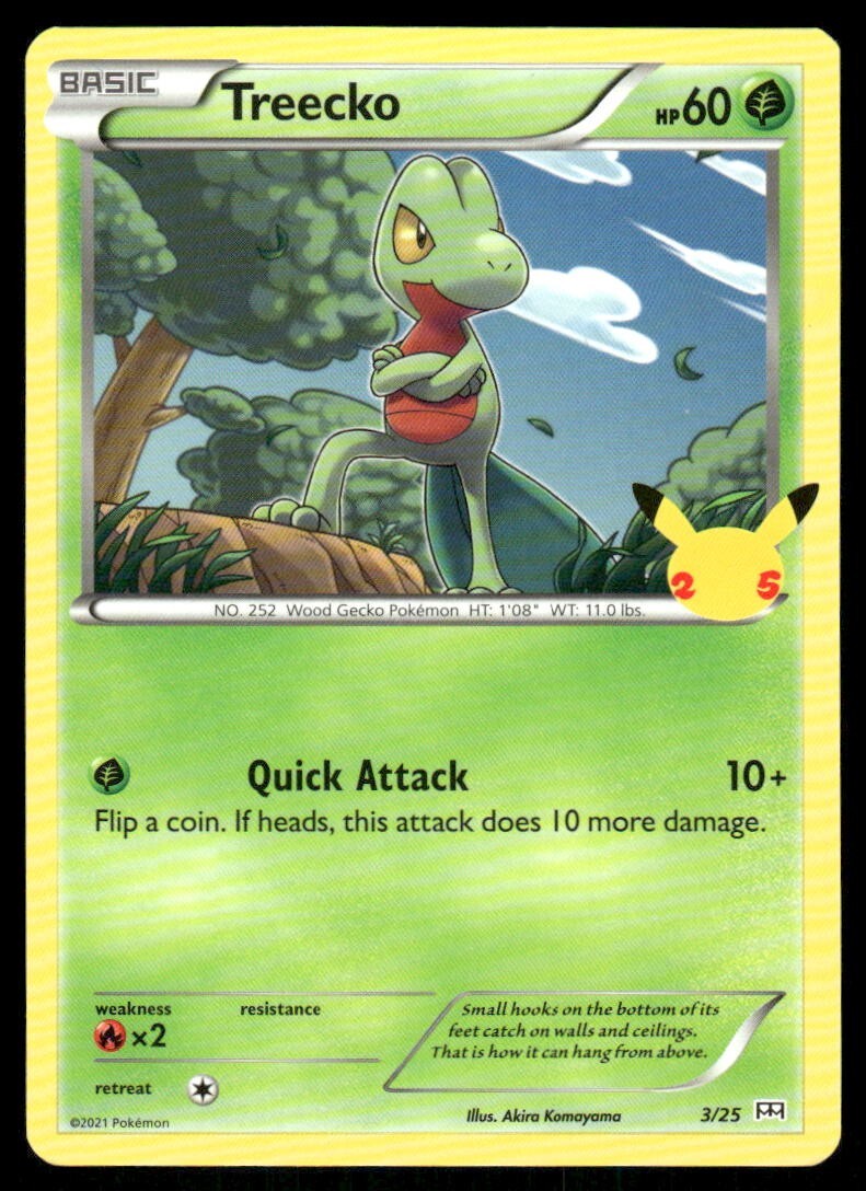 Treecko 3/25 McDonalds Pokemon TCG trading card