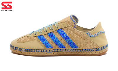 Size 11 - adidas CLOT x Gazelle Linen Khaki Light Blue for sale  