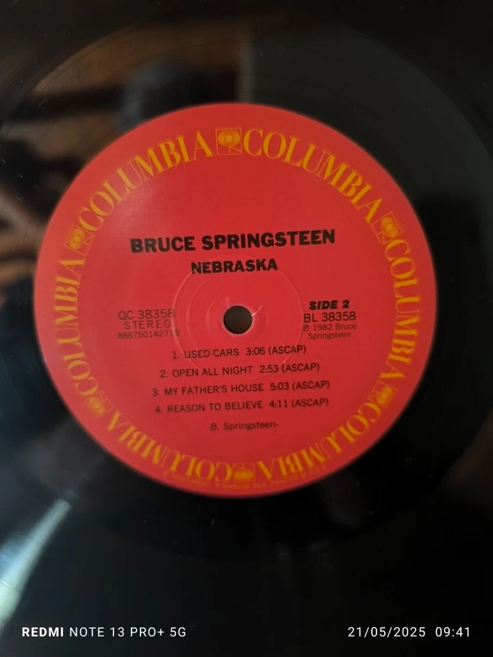 BRUCE SPRINGSTEEN "NEBRASKA"- LP (US) (RE2014) - REF : QC38358- LABEL COLUMBIA- - Photo 4/4