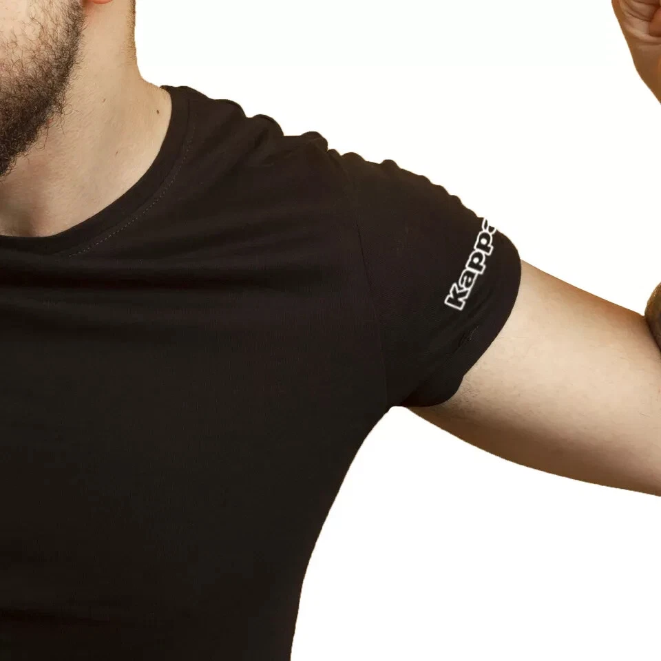 Pack T-shirt Uomo KAPPA Maglietta Intima Slim Fit Cotone Maglia Mezza Manica - Immagine 3 di 4