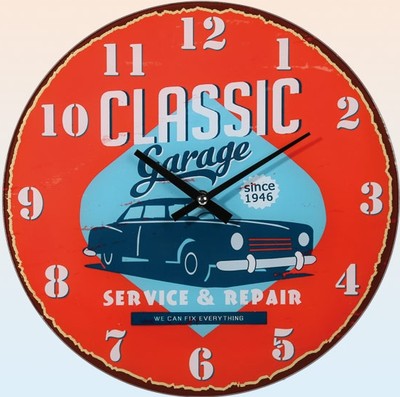 Glas-Wanduhr Wall Clock Ø ca. 30 cm Uhr mit ansprechendem Motiv