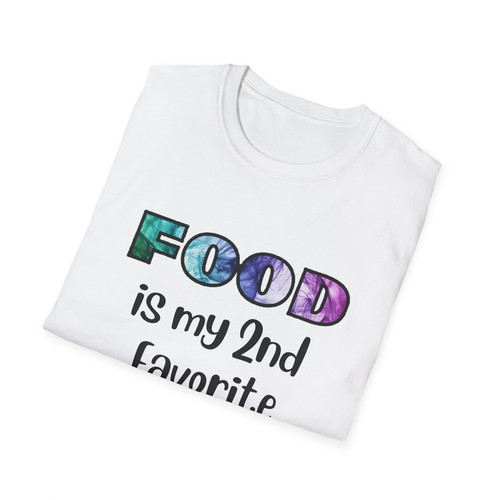 T-shirt unisex FOOD is my 2nd Favorite F Word Softstyle - Foto 9 di 69