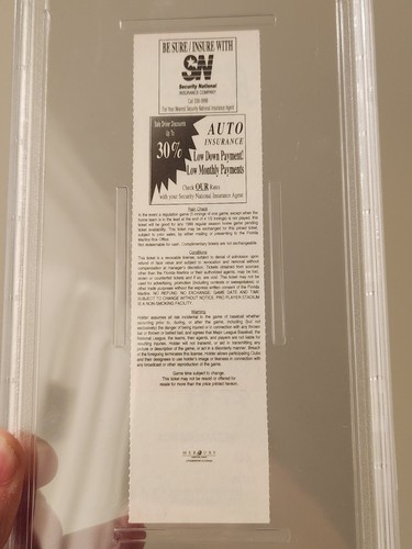 ERIC GAGNE SIGNED MLB DEBUT & 1ST K FULL TICKET 9/7/1999 DODGERS PSA AUTO 10 - Picture 6 of 8