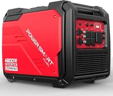PowerSmart 4800-Watt Portable Inverter Generator with Wheels Co sensor S Quite