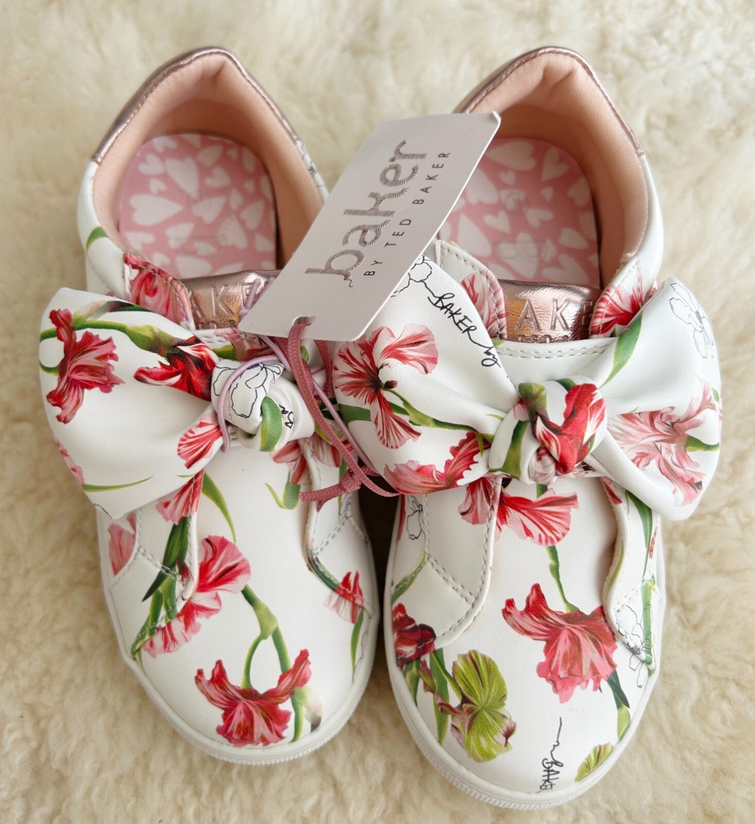 BNWT 🎀TED BAKER 🎀 Floral Trainers Shoes Size UK 12 Girls EU