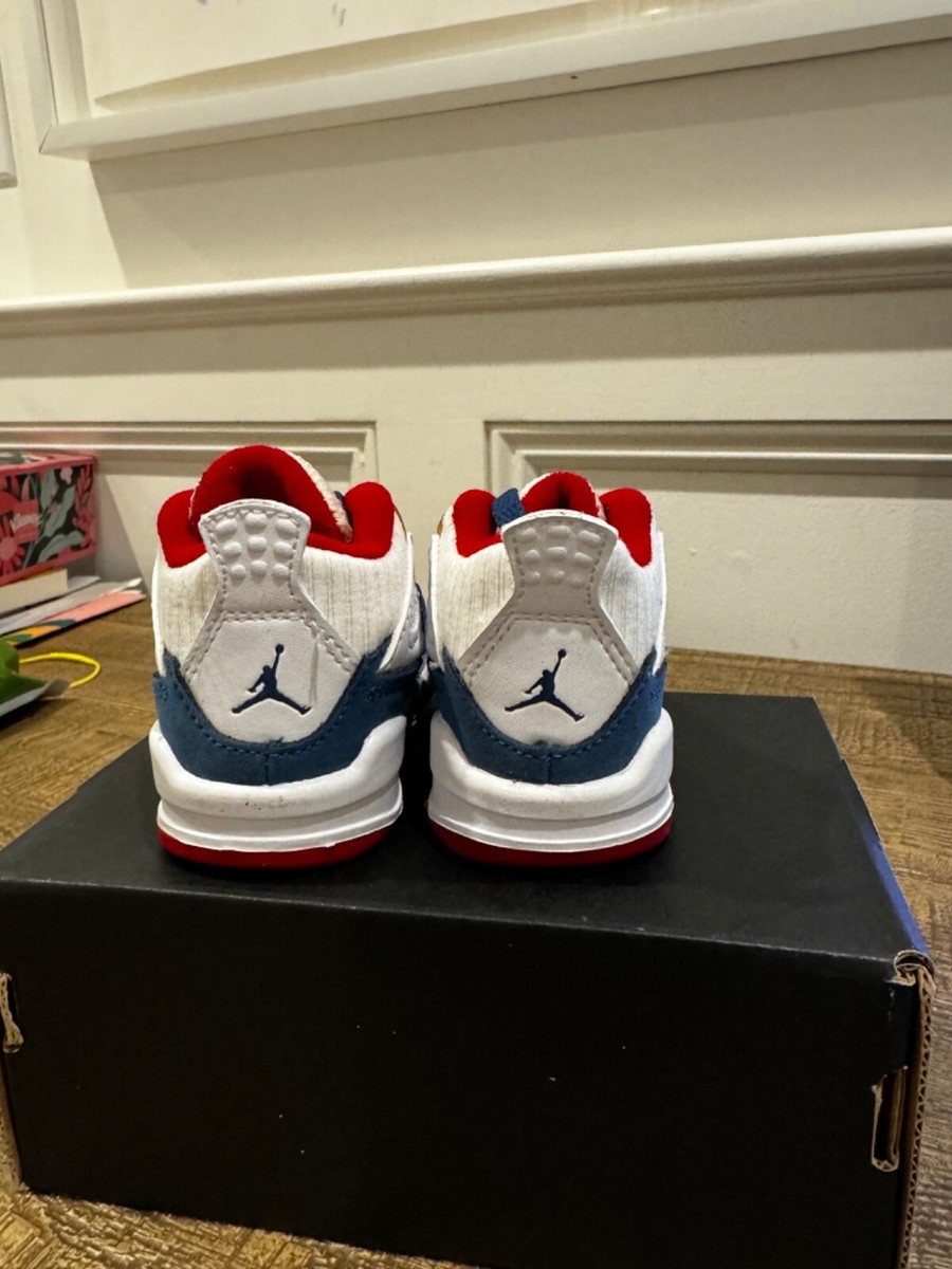 Air Jordan 4 ホワイト/レッド/ブルー JORDAN BRAND AIR JORDAN 4 RETRO SE WHITE/MILITARY BLUE-FIRE