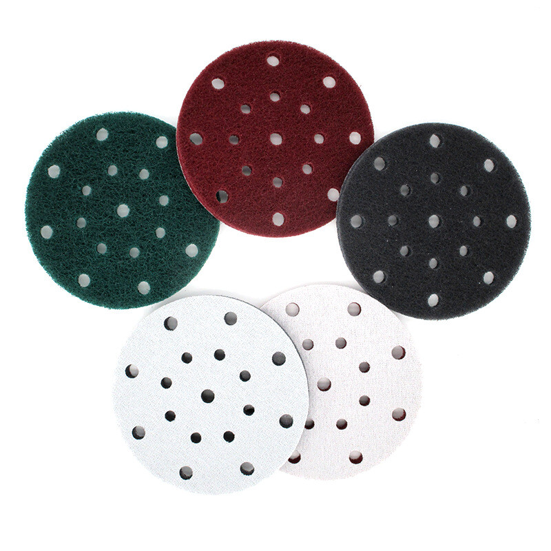 6 Inch 17 Hole Hook Loop Scrub Scrubbing Pad Discs Scouring Buffing 240800 Grit eBay