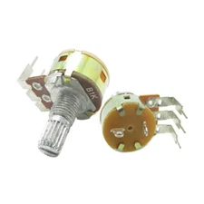 10x 1K Linear 1/4W Rotary Potentiometer Single Turn B1K Pot With Switch OFF ON