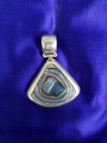 950 Sterling Silver and Abalone Pendant