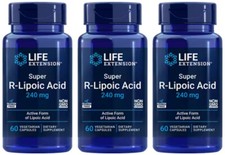 SUPER R-LIPOIC ACID ANTI-AGING  LIVER HEALTH 240 mg 180 Vege Cap LIFE EXTENSION