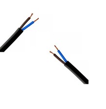 Lighting Cable Oval Twin Flex 2192Y 2-Core 0.75mm² cut lengths Black White