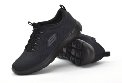 skechers summits bungee lace trainers black
