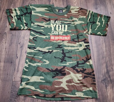 Vintage 90s Mens L Be All You Can Be Be Drug Free DARE T Shirt Single Stitch USA