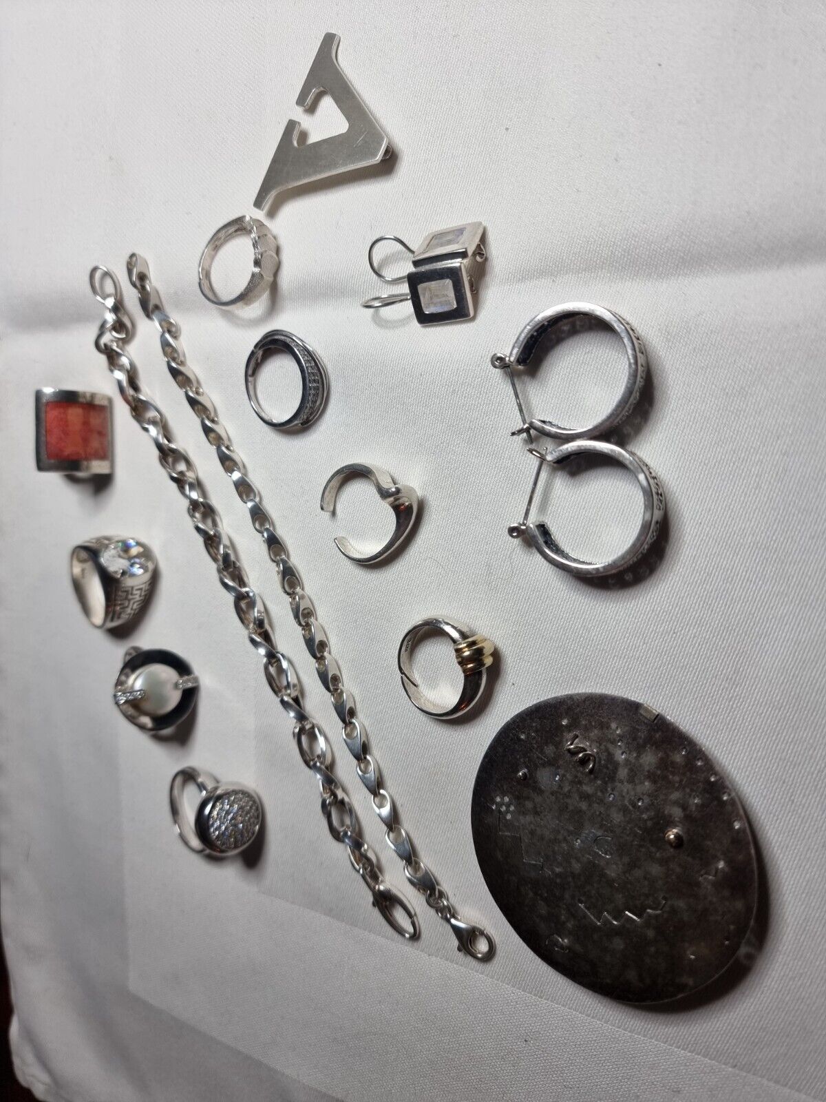 Konvolut Silber Schmuck alles Gepunzt 925 -14-teilige Sammlung-alles tragbar