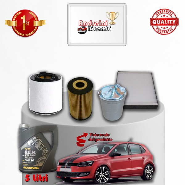 Kit Filter Und ÖLwechsel VW Polo V 1.6 TDI 55KW 75CV Ab 2014-image