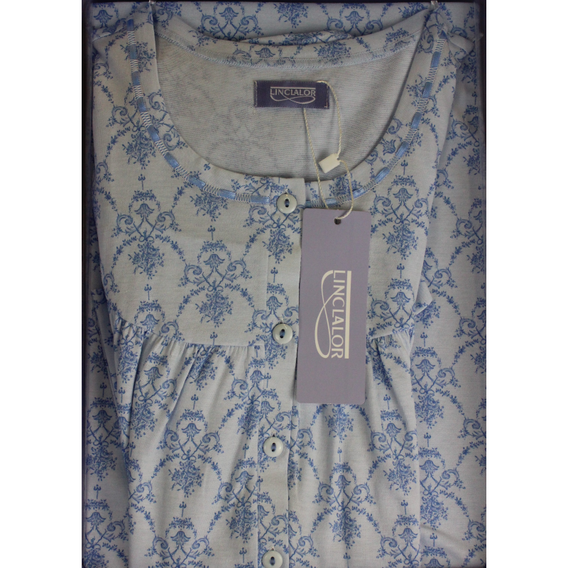 Camicia Da Notte In Cotone Taglie Forti Fino Alla 60 - Spalla Larga, Doppio Sprone, Comoda E Traspirante