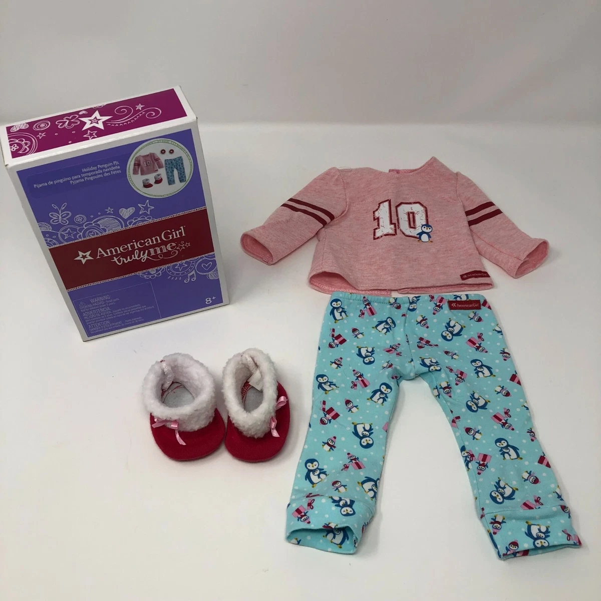 American Girl Truly Me Holiday Penguin PJs with Original Box DRG48 RF1A