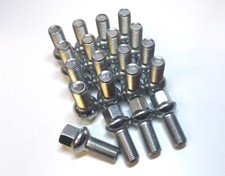20 Silver Wheel Bolts Nuts Lug Fit Volkswagen VW Beelte Golf Passat Polo Touran