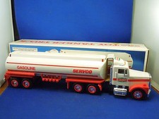 Vintage 1991 Servco Gasoline Toy Tanker Truck w Box - Dual Sound Switch