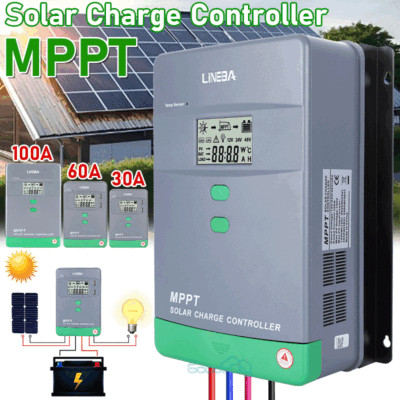 100A MPPT Solar Charge Controller 12/24V/36V/48V AUTO Solar Panel Regulator USB