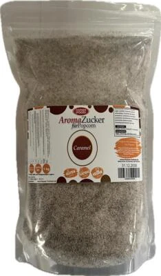 HOPSER FUNFOOD Premium Popcorn Karamell Zucker 1 kg Beutel – Aromatischer Zuckermix