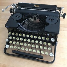 1933 Black Royal Model OT Portable Typewriter & Case, Pristine Working Condition thumbnail