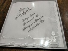 Mother Bride Handkerchief wedding gift keepsake mom bride wife daughter friend