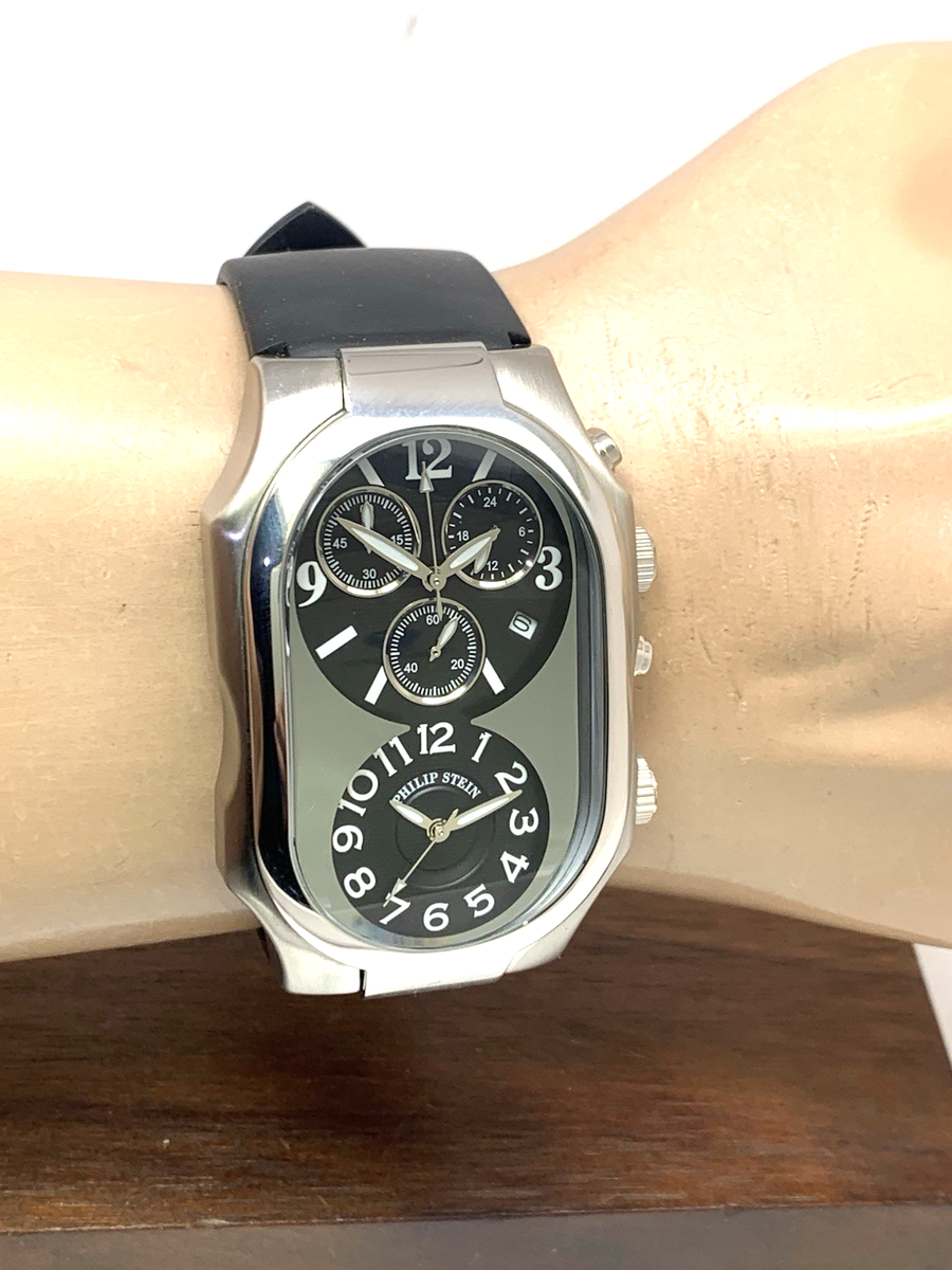 Philip Stein Men's Watch Teslar Quartz Dual Time Chronograph