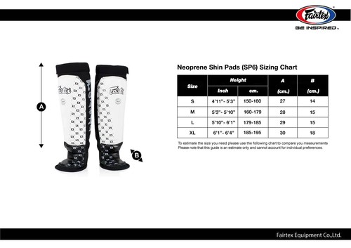 GENUINE Fairtex Neoprene Shin Pads BEST MMA EQUIPMENT SP6 - Picture 5 of 5