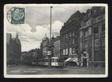 #268 AK Chemnitz Johannisplatz mit Straßenbahn gel.1933