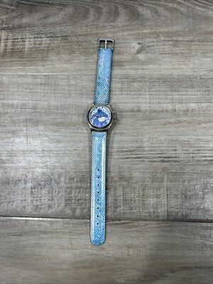 Vtg Disney Eeyore Watch Clouds Second Hand Leather Band  Needs Battery